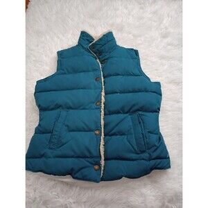 Maurices Puffer Vest Womens S Maroon Snap Sherpa Accent Pockets